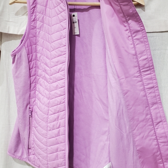 Tabots Lilac Herringbone Zip Vest - Picture 6 of 12